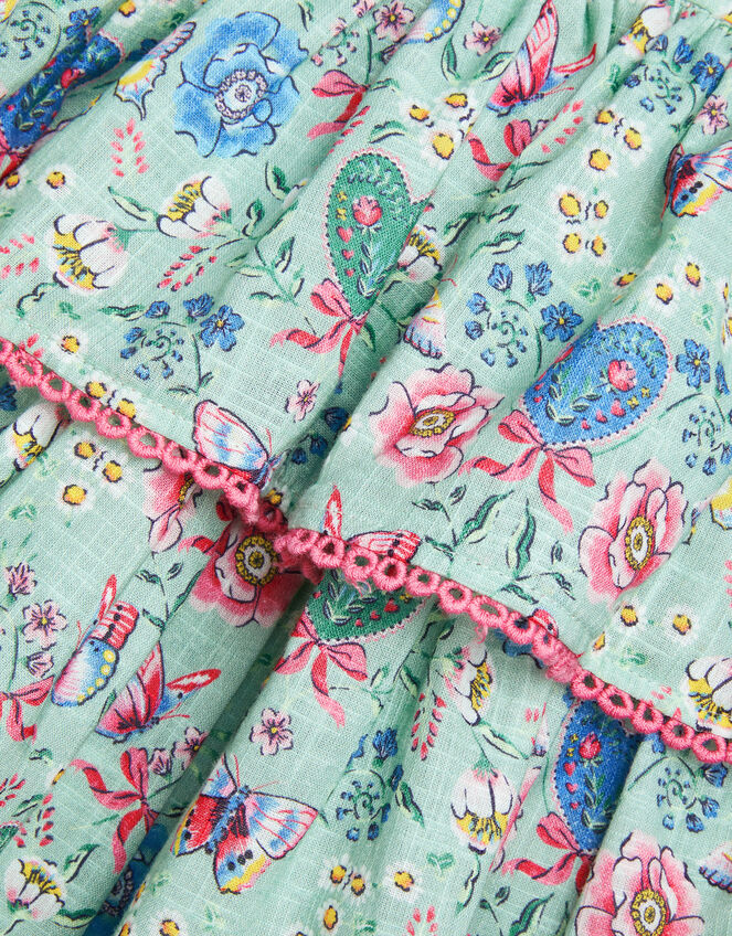 Baby All-Over Butterfly Print Dress, Green (GREEN), large
