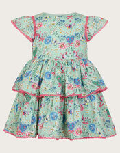 Baby All-Over Butterfly Print Dress, Green (GREEN), large
